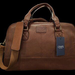 Ralph Lauren Chaps Carry-on / Duffle - Brown Genuine Leather - NWTs
